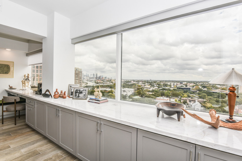 Mid Century Modern Update of HighRise Condo in Houston's Museum