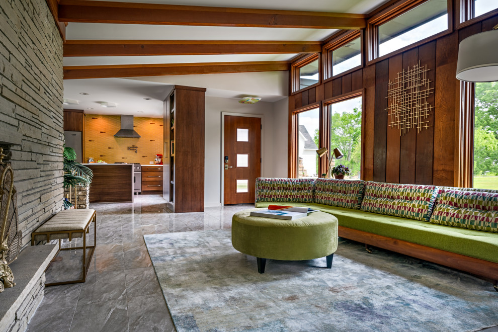 Mid Century Revival Midcentury Living Room Nashville by Robin's