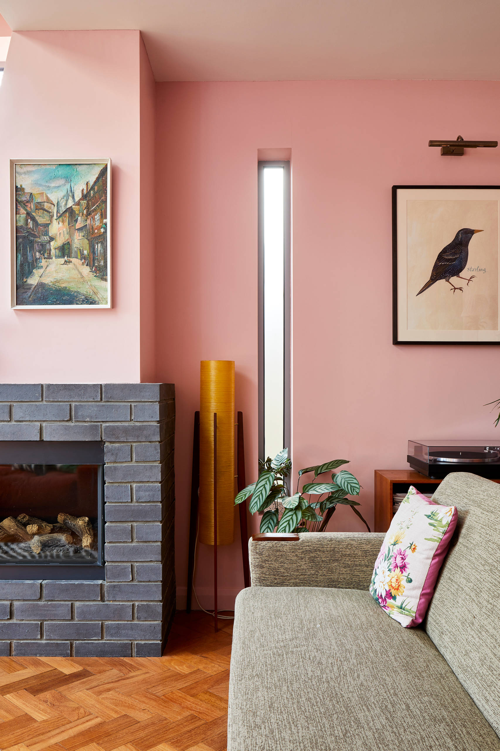 Mid century modern pink deals