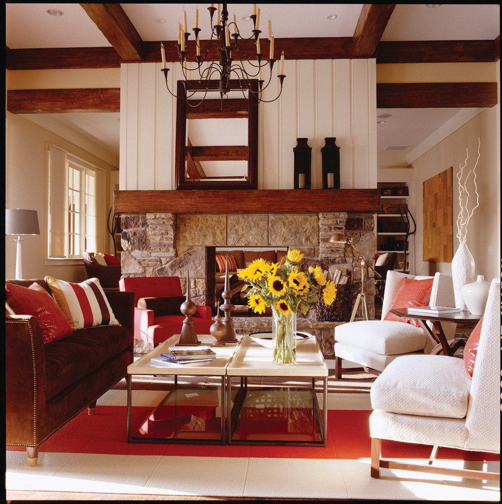 Inspiration for a timeless living room remodel in Indianapolis