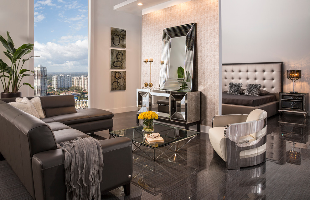 Milani Gray Living Room Contemporary Living Room Miami by El