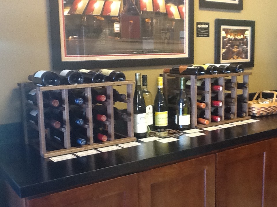 Mini Stack Wine Racks in the Living Room Traditional Living Room