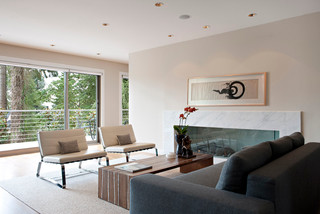 Minimalist Midcentury Modern Living Room Vancouver By Van Sickle Design Consultants Inc