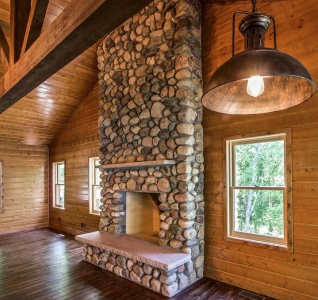 Minnesota Lake Cabin - Rustic - Living Room - Minneapolis - by Ballack ...