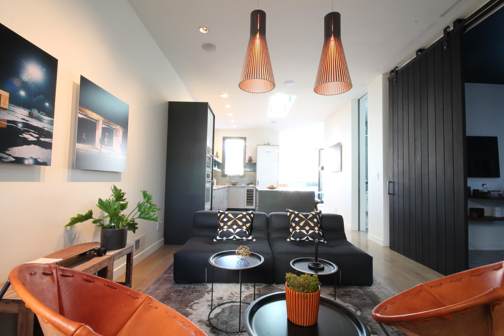 Design ideas for a medium sized modern living room in San Francisco.