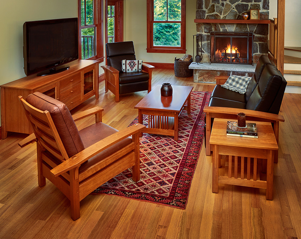 Mission Living room Rustic Living Room Portland Maine by Chilton Furniture Co. Houzz