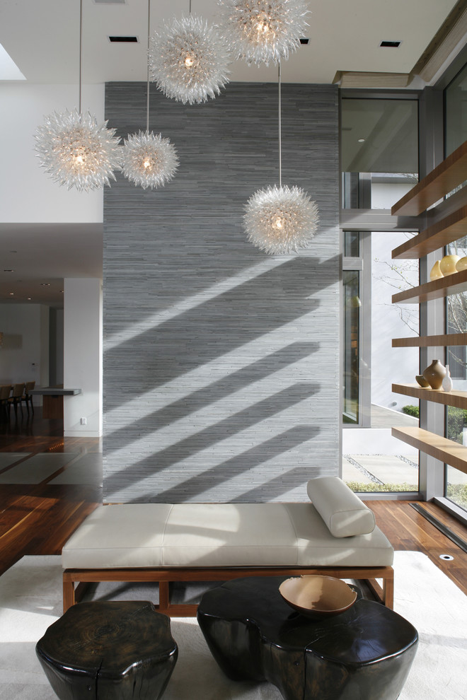 Стильный дизайн: открытая гостиная комната в современном стиле - последний тренд