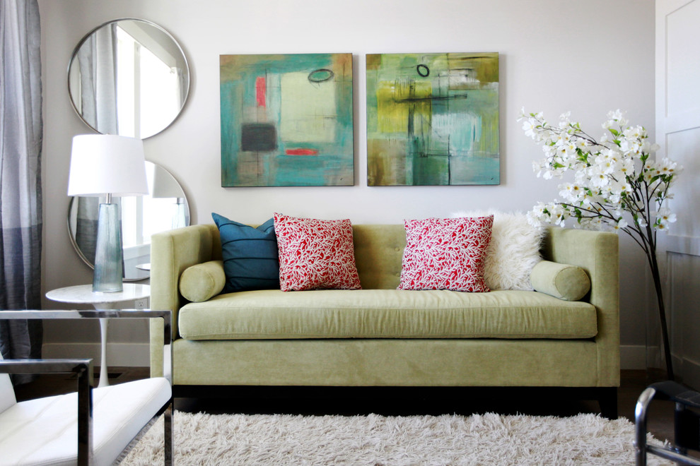 Example of a minimalist living room design in Salt Lake City
