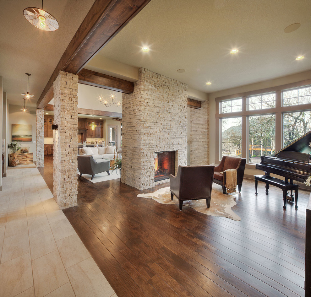 Model Home, Starr Homes LLC Rustic Living Room Dallas by Dwell