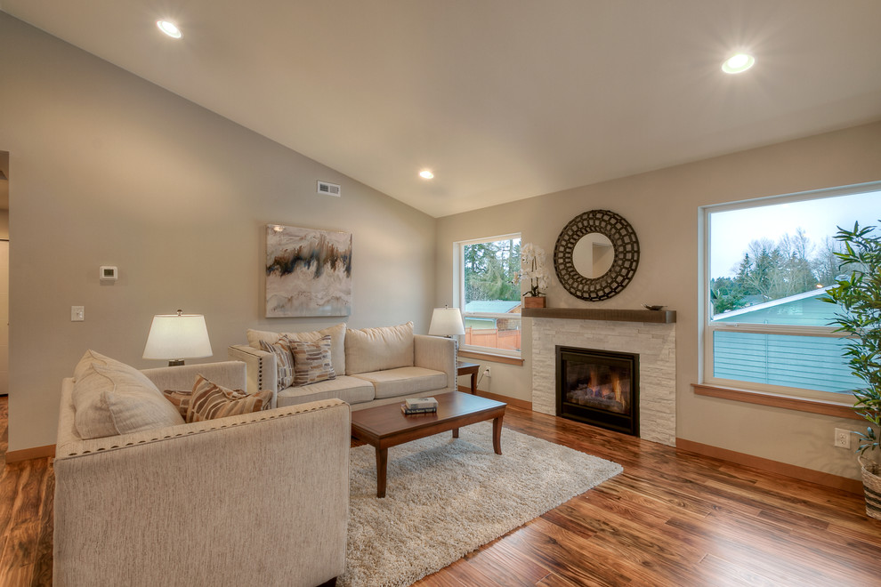 Modern and Craftsman Style Mix - Open Concept Living Room - Craftsman ...