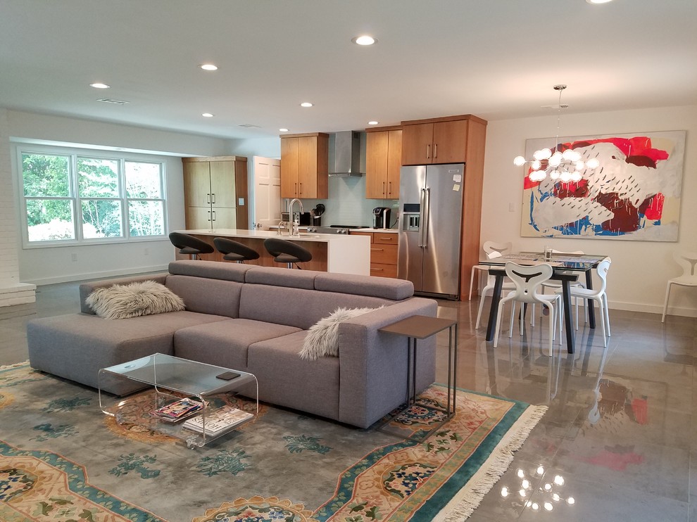 Modern Ardsley Park Renovation Contemporary Living Room Atlanta