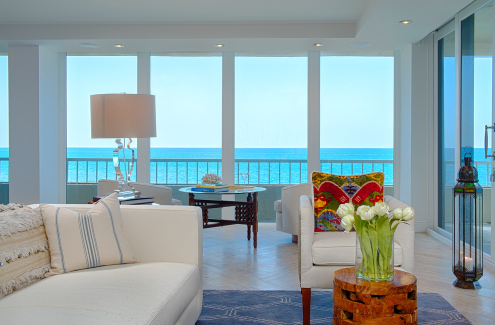 Modern Beach Condo Beach Style Living Room Miami by Sean Rush