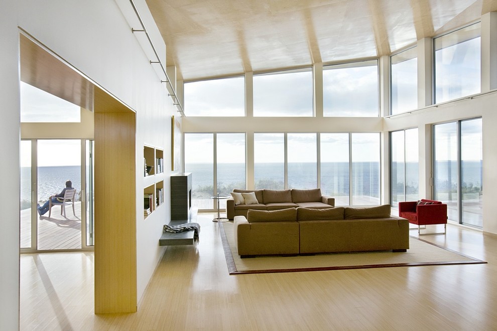 Modern Beach Home Waterviews - Modern - Living Room - Boston - by