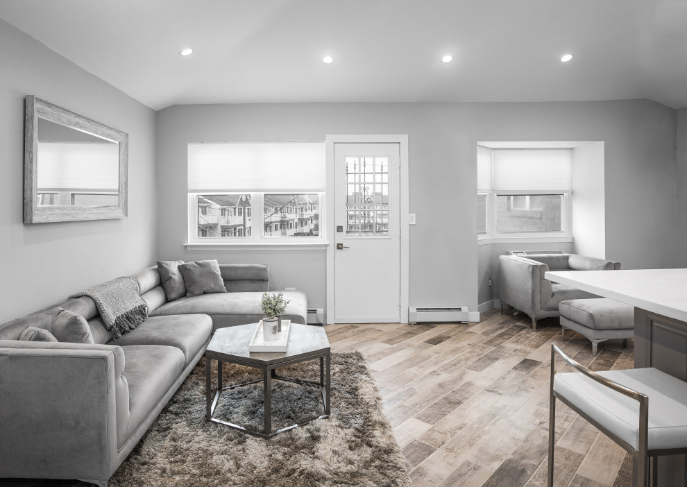 Modern Condo, Queens, NY Transitional Living Room New York by Raw Pixels Photography By