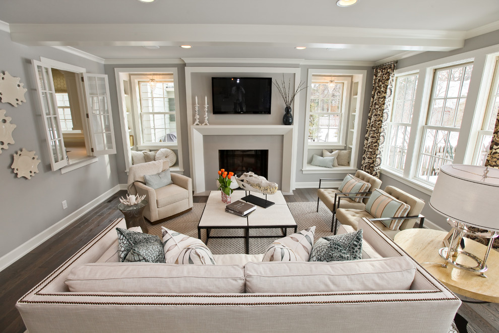 Inspiration for a contemporary living room remodel in Minneapolis
