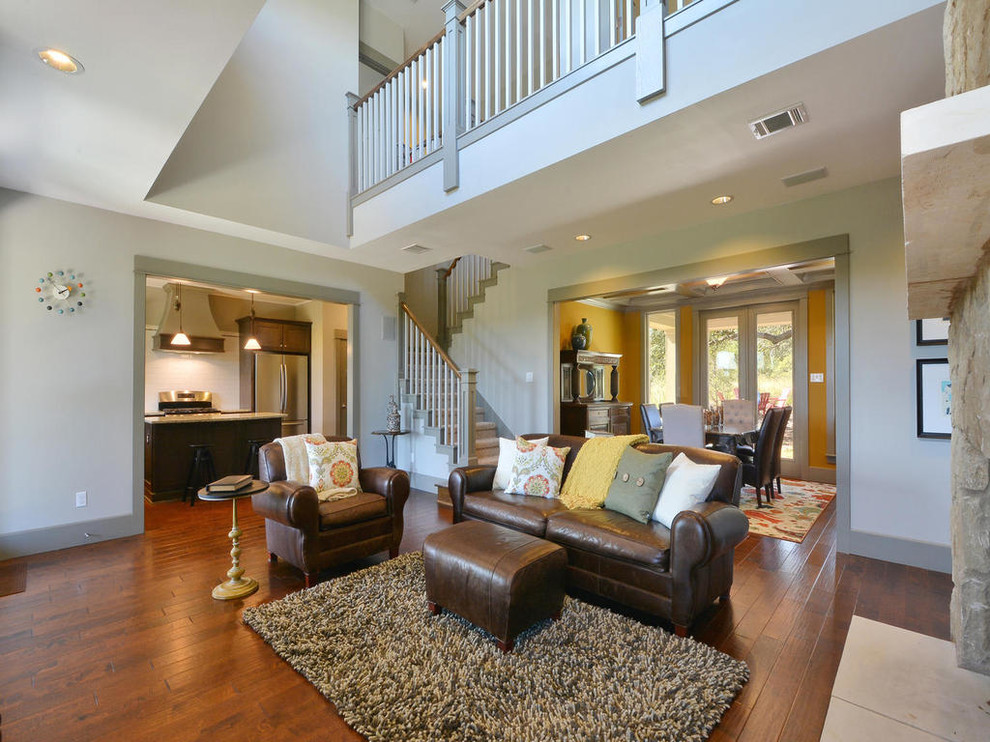 Modern Craftsman Green Home - Craftsman - Living Room - Austin - by ...