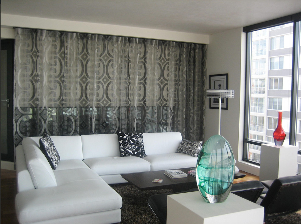 Inspiration for a modern living room remodel in Edmonton