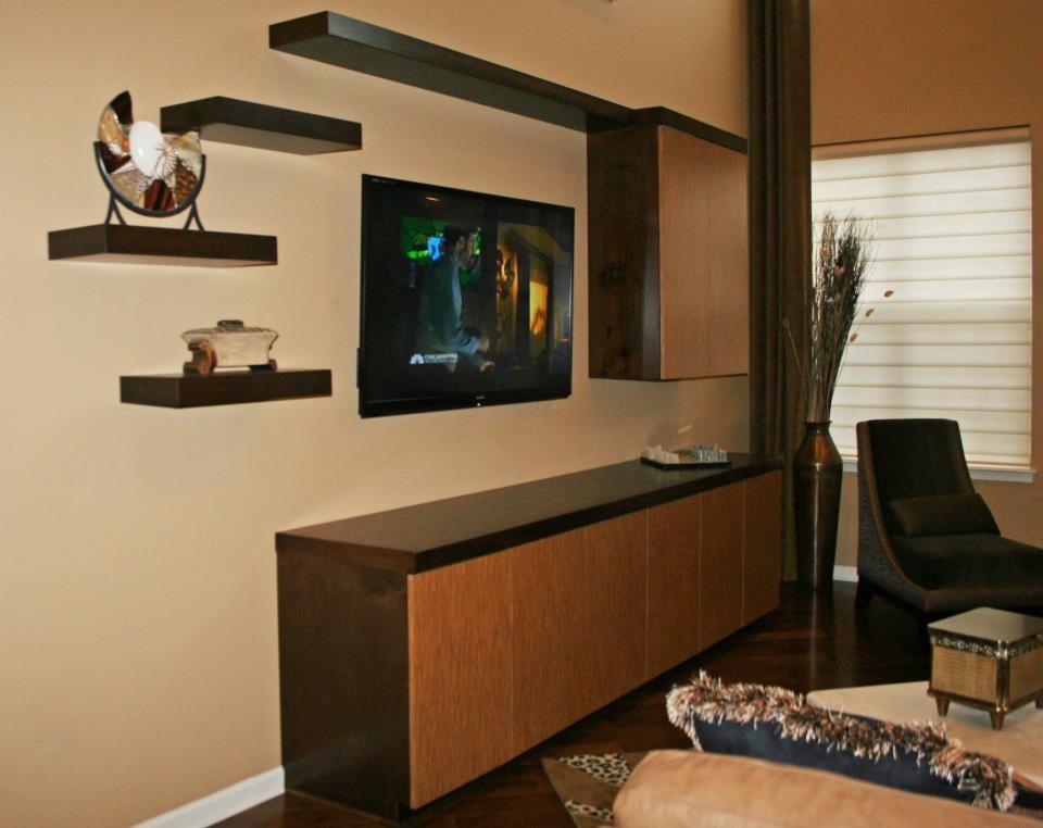 Modern Entertainment Wall Unit - Modern - Living Room - New York - by ...