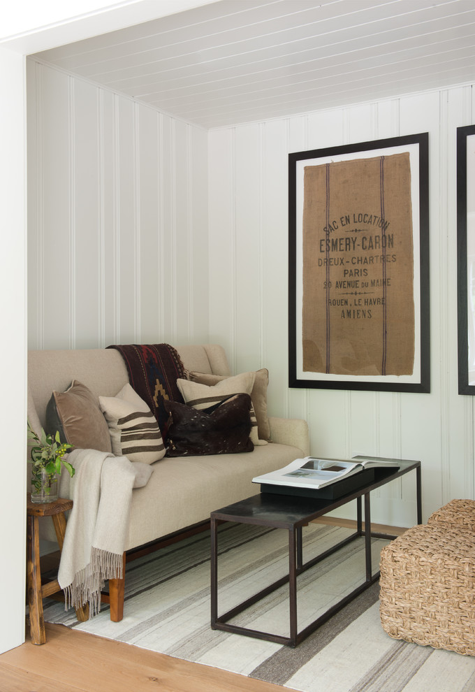 Inspiration for a farmhouse living room remodel in New York