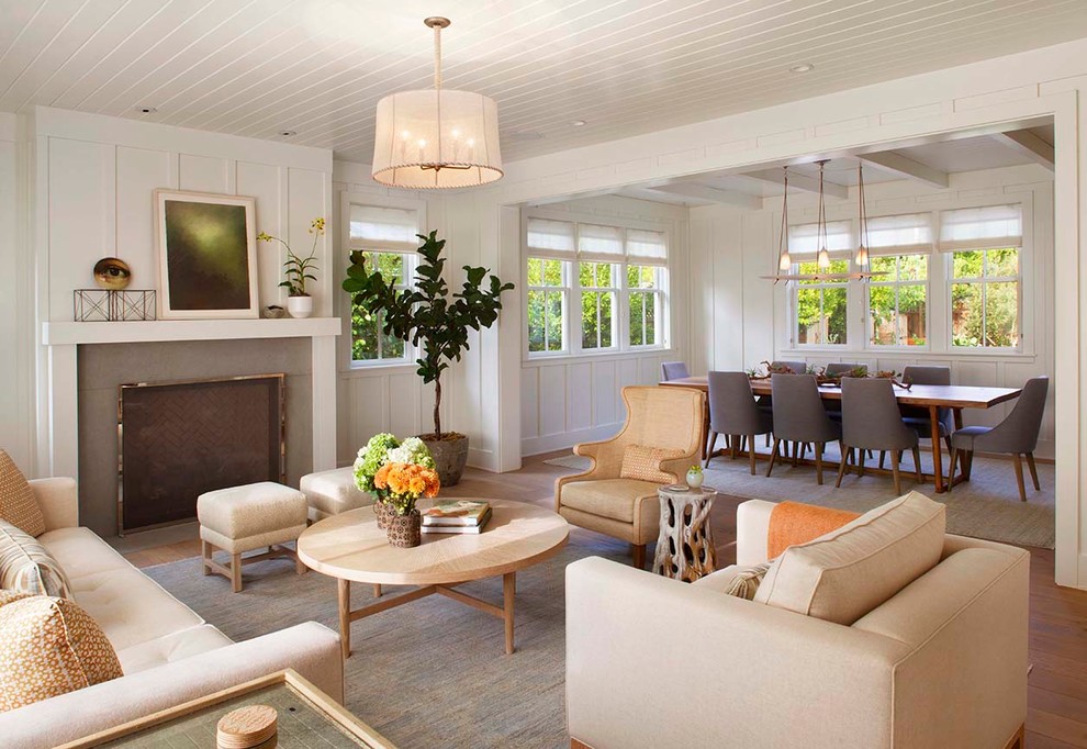 Inspiration for a farmhouse living room remodel in San Francisco