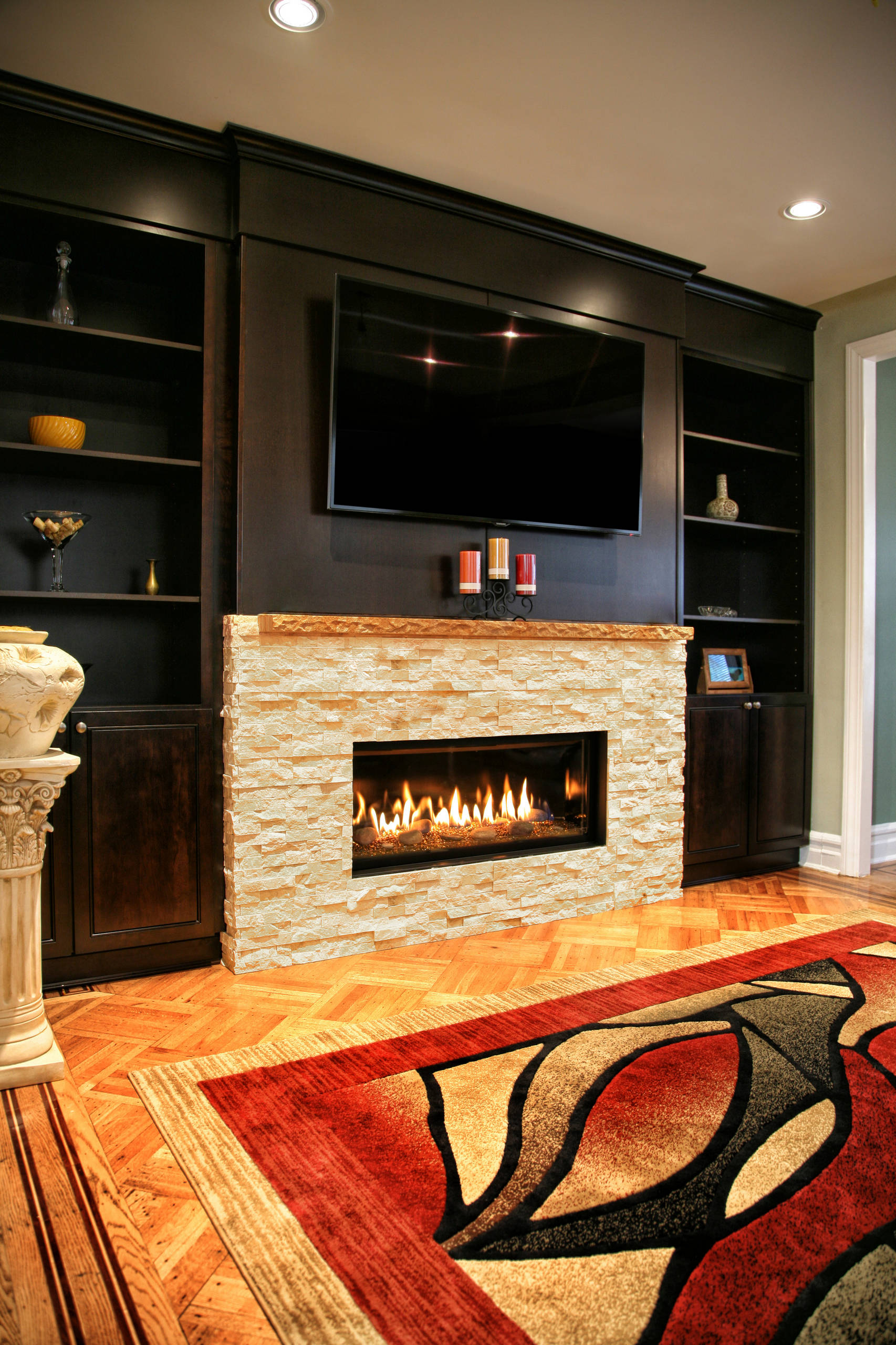 embers fireplaces and outdoor living on Tv Over Gas Fireplace Houzz