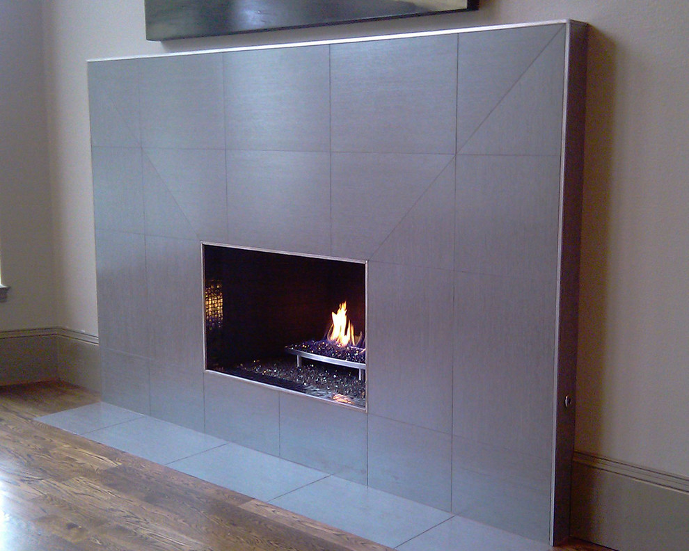 Modern Fireplace Contemporary Living Room Dallas By Kasper Custom Remodeling Llc - Fireplace Remodel Dallas