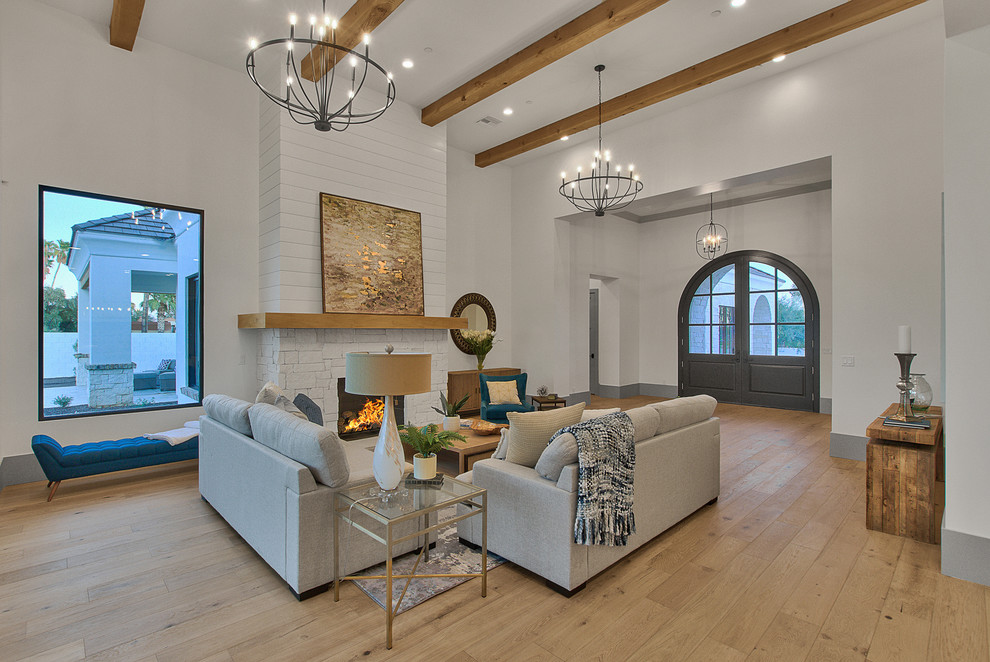 Modern French Chateau Farmhouse Living Room Phoenix by
