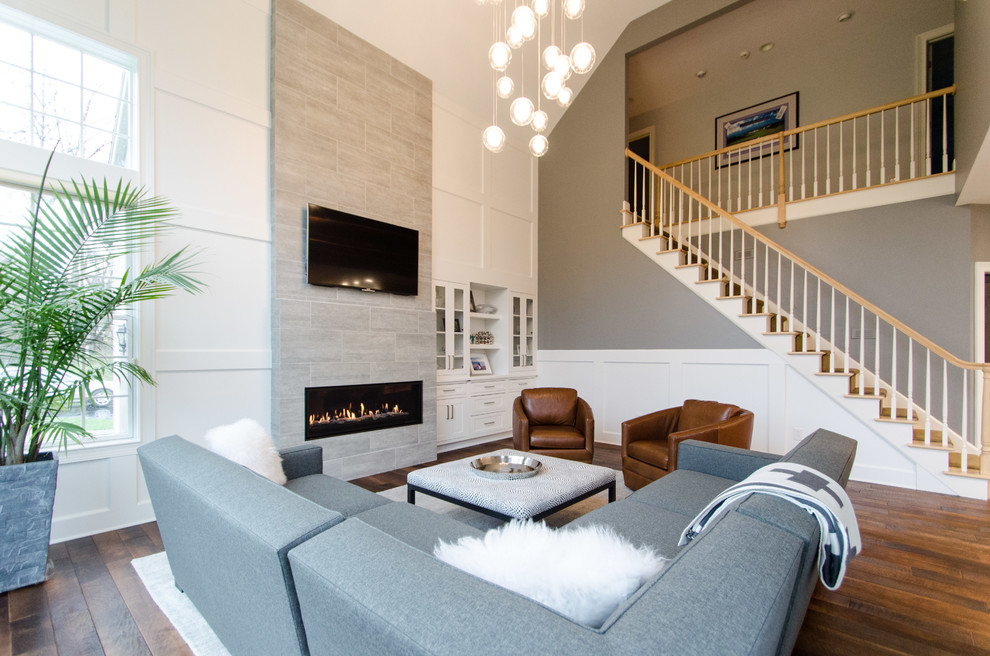 Modern Living Room High Ceiling Chandelier