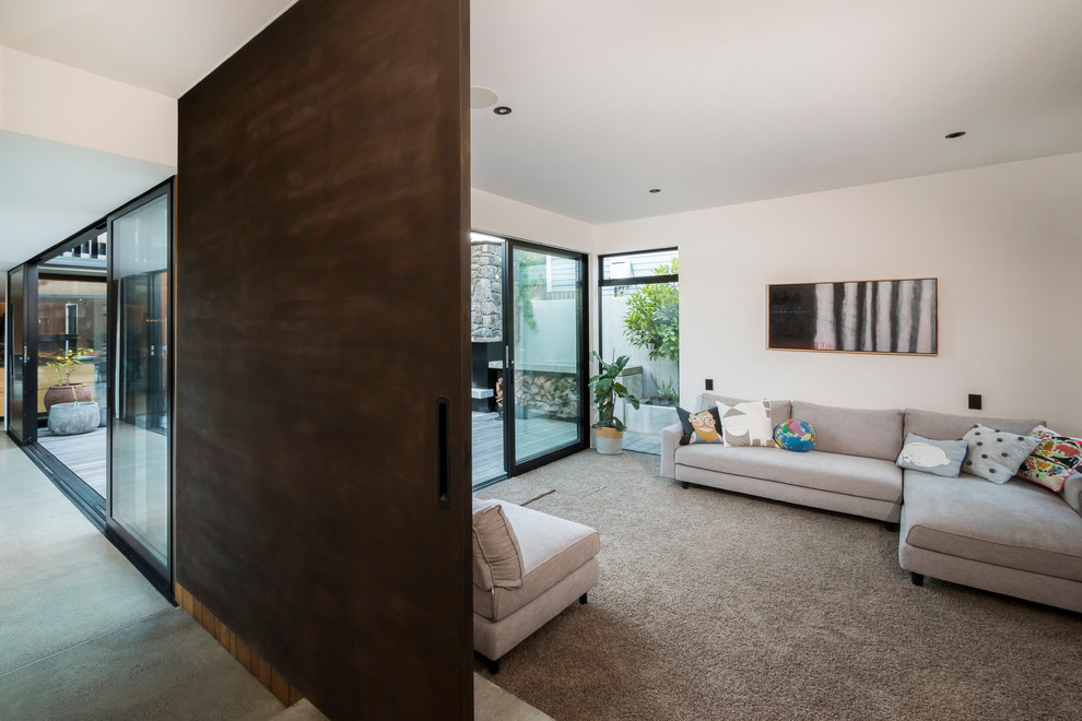 Modern House Contemporary Living Room Christchurch by Jamie