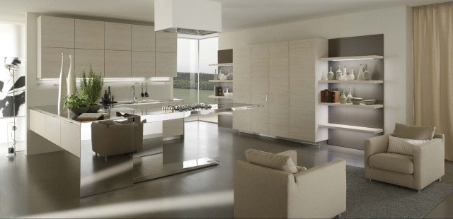 Contemporary Living Room And Kitchen : Artstation Modern 3d Living Room