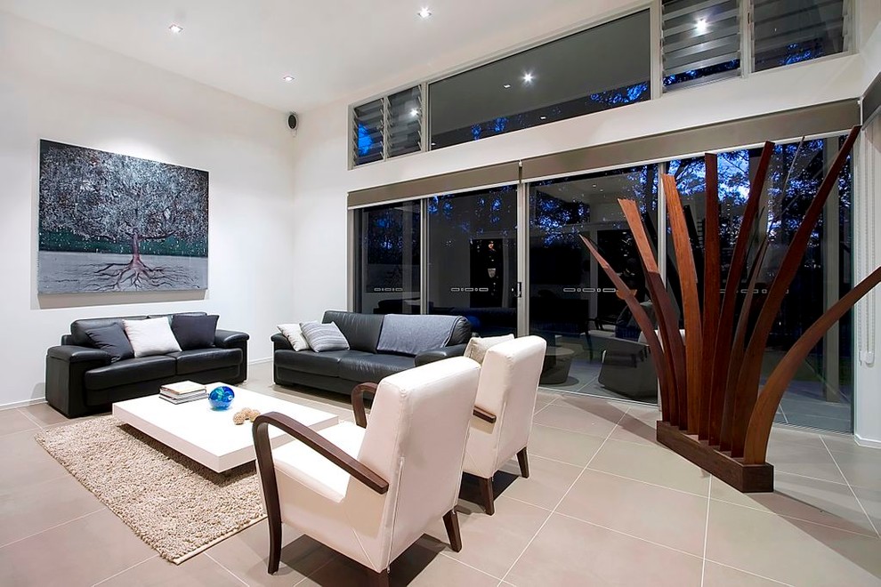 Living room - modern living room idea in Sydney