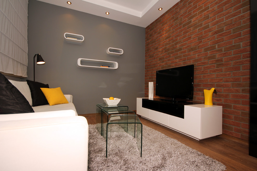 Living room - contemporary living room idea in Cork