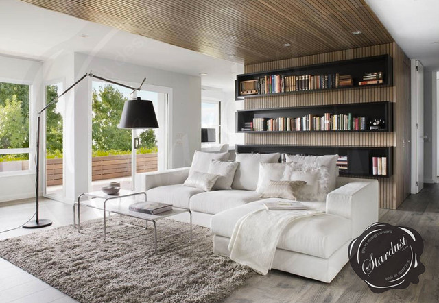Modern Living Room Design with Artemide Tolomeo Mega Floor Lamp -  Minimalistisch - Wohnbereich - New York - von Stardust Modern Design | Houzz