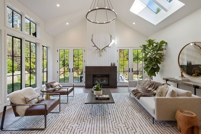 Modern Lodge Country Living Room San Francisco by KCS