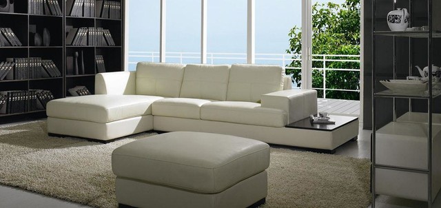 Modern Low Profile Sectional Sofa In