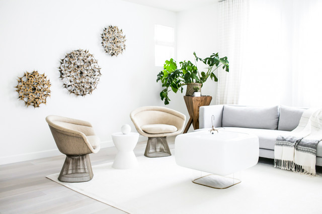 Modern Luxe Bachelor Bungalow Scandinavian Living Room Los