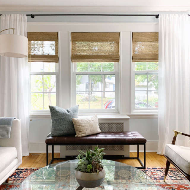 Modern Meets Traditional Living Room Éclectique Salon Boston par Trim Design Co. Houzz