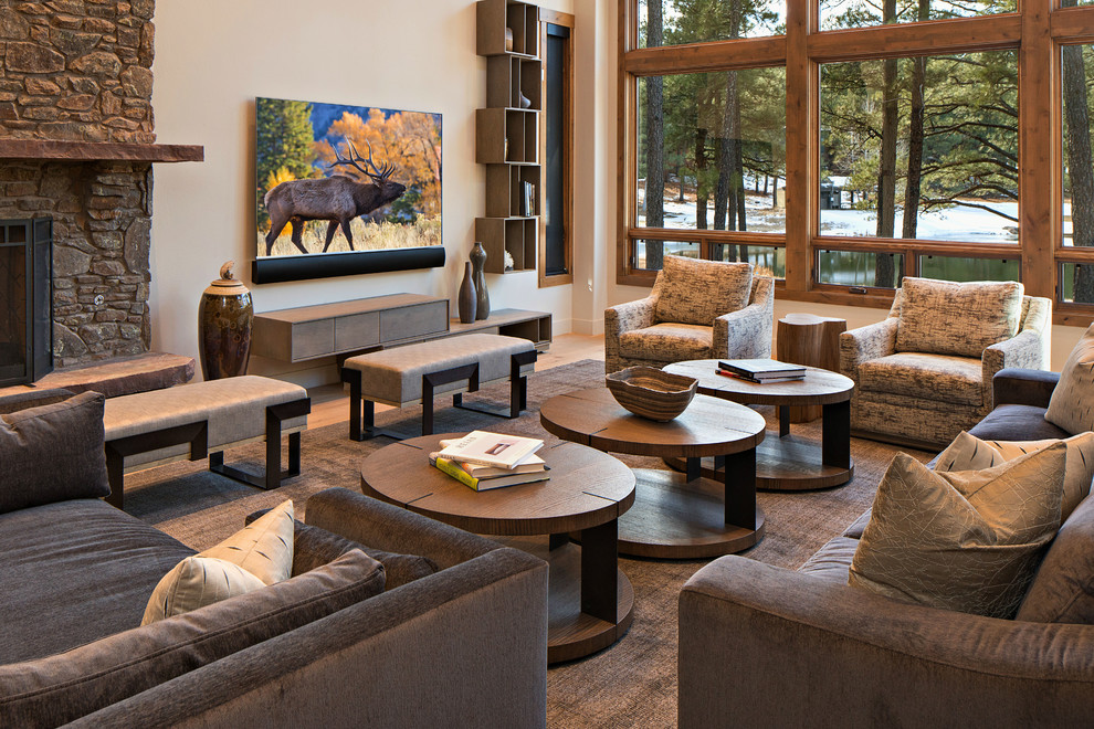 Modern Mountain Contemporary Living Room Phoenix by Stephanie