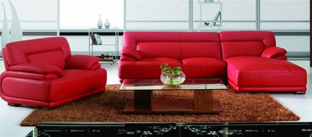 Red and 2024 white sectional
