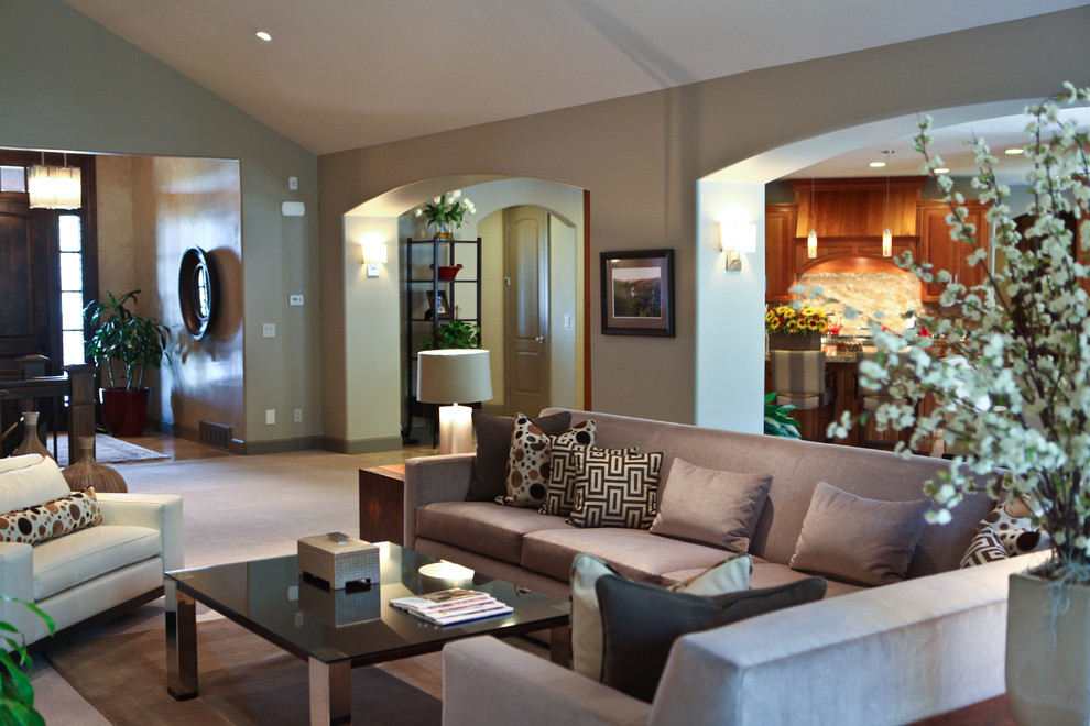 Inspiration for a modern living room remodel in Salt Lake City