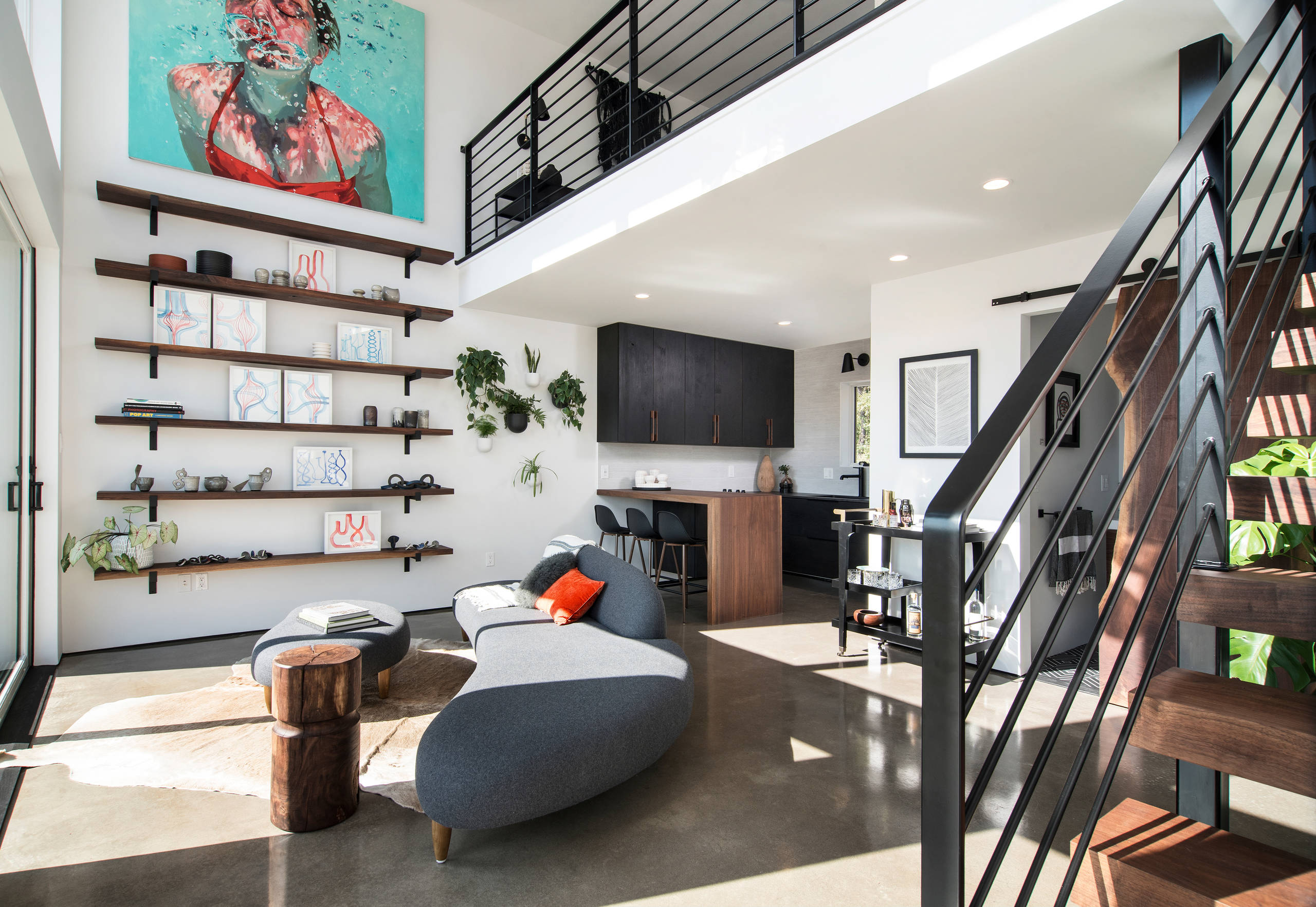 75 small loft-style living room ideas you'll love - july, 2023 | houzz