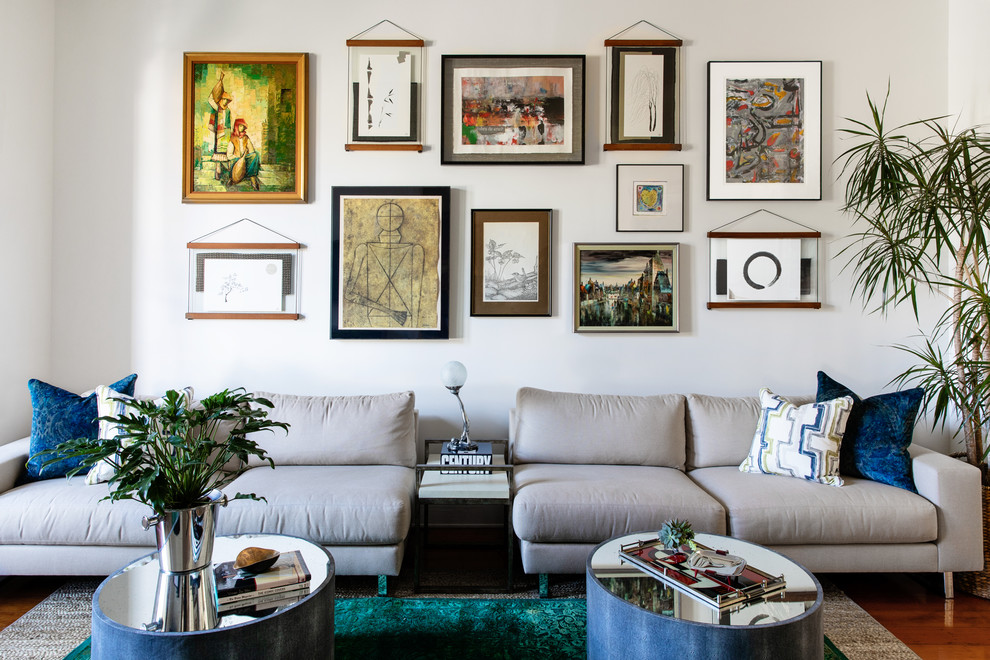 Inspiration for a large eclectic living room in San Diego.