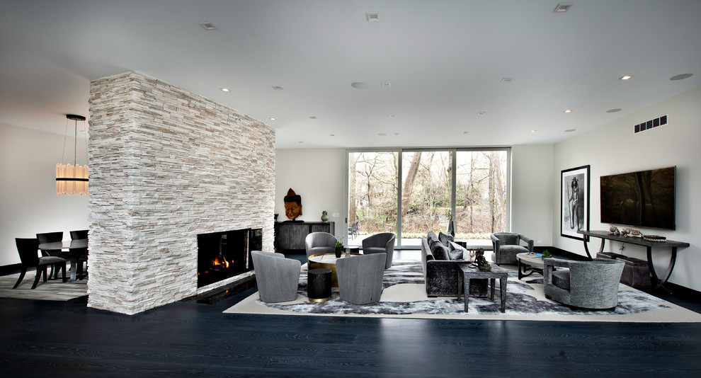 Inspiration for a modern living room in Chicago.