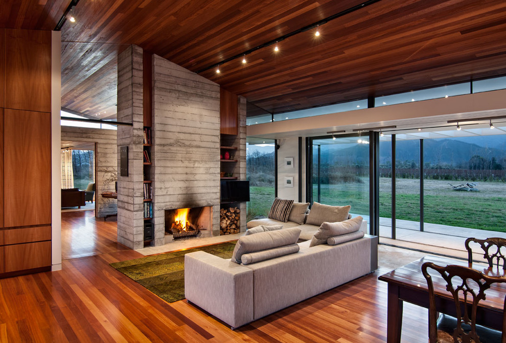 This is an example of a contemporary living room in Christchurch.
