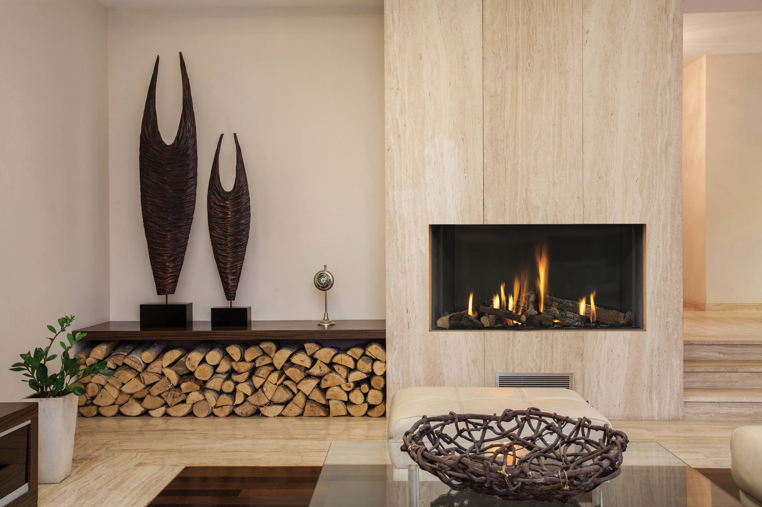 75 Modern Living Room with a Tile Fireplace Ideas You'll Love - October,  2023 | Houzz