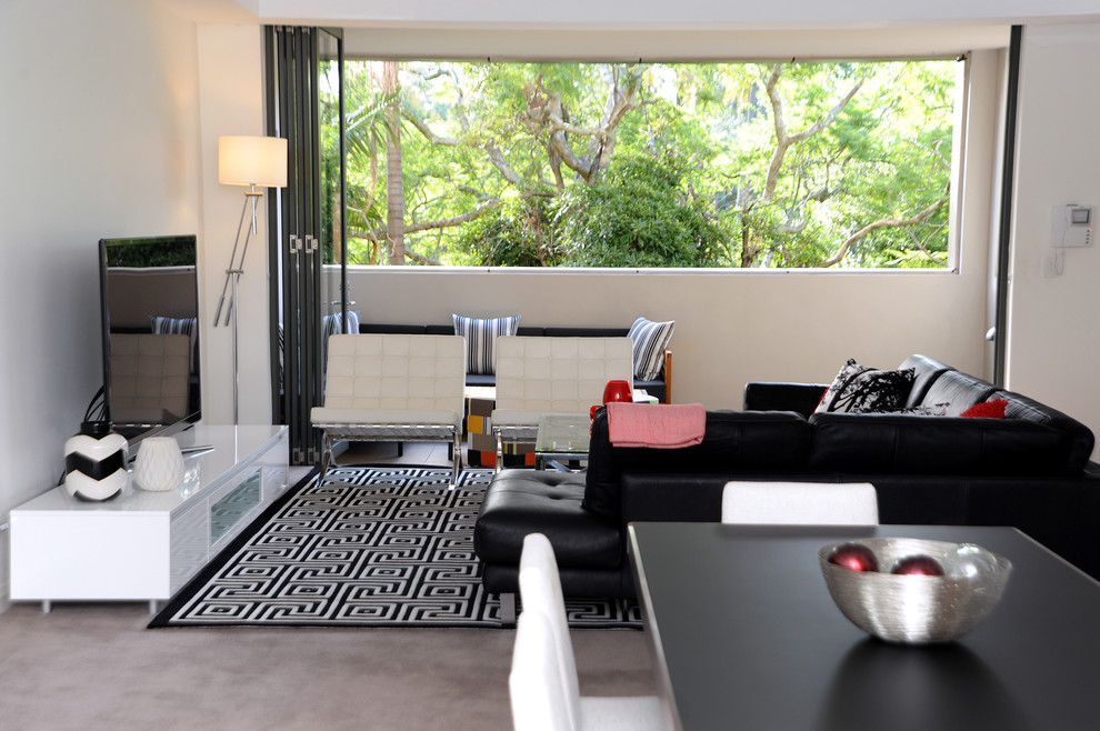 Inspiration for a contemporary living room in Sydney.