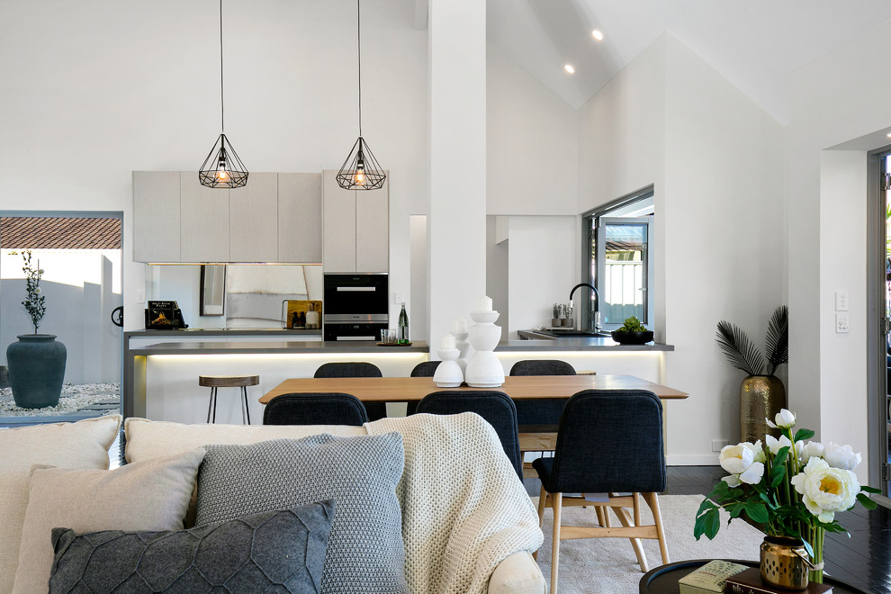 Inspiration for a coastal living room remodel in Brisbane