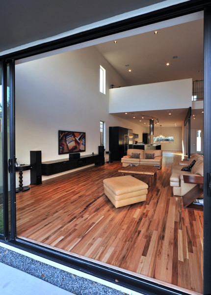 Living room - contemporary living room idea in Houston