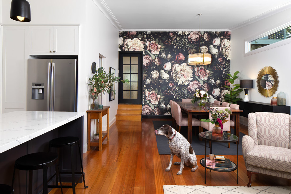 Mid-sized trendy enclosed living room photo in Sydney