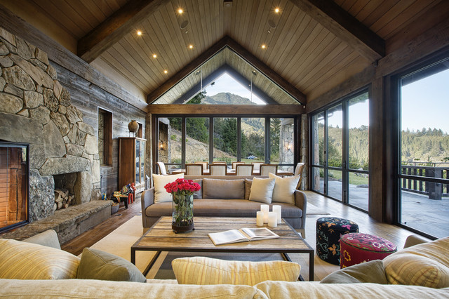 Mountain Lodge Eclectic - Rustikal - Wohnbereich - San Francisco - von  Michael Rex Architects | Houzz